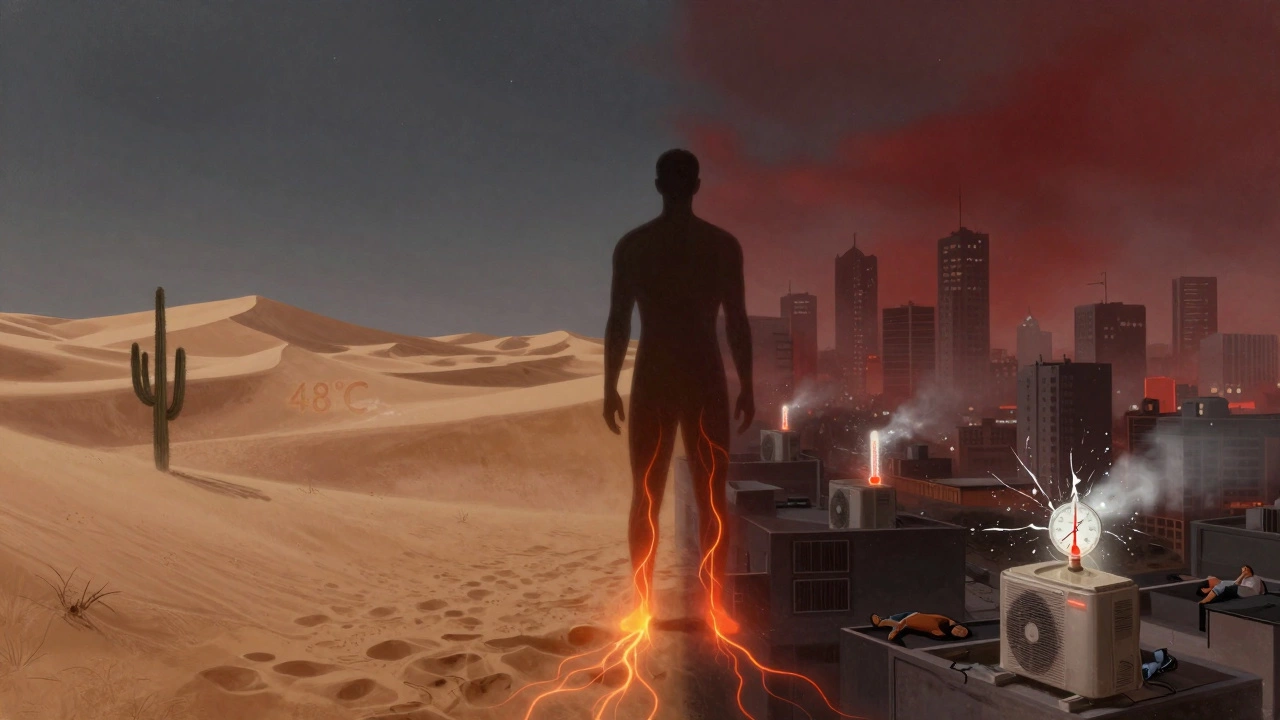 Фигура между Африкой и Азией: сухая жара с звёздами и влажный ад с разрушающимся термометром.