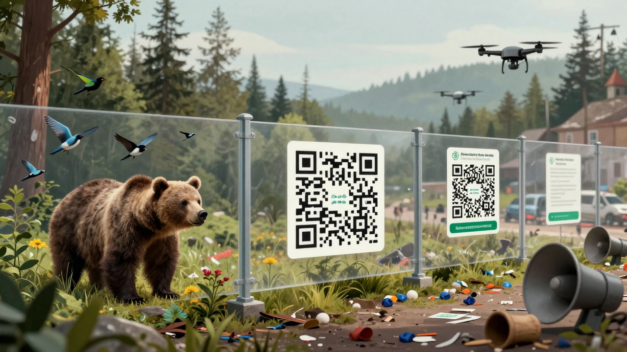 Прозрачная граница между дикой природой и хаосом человеческого вмешательства.