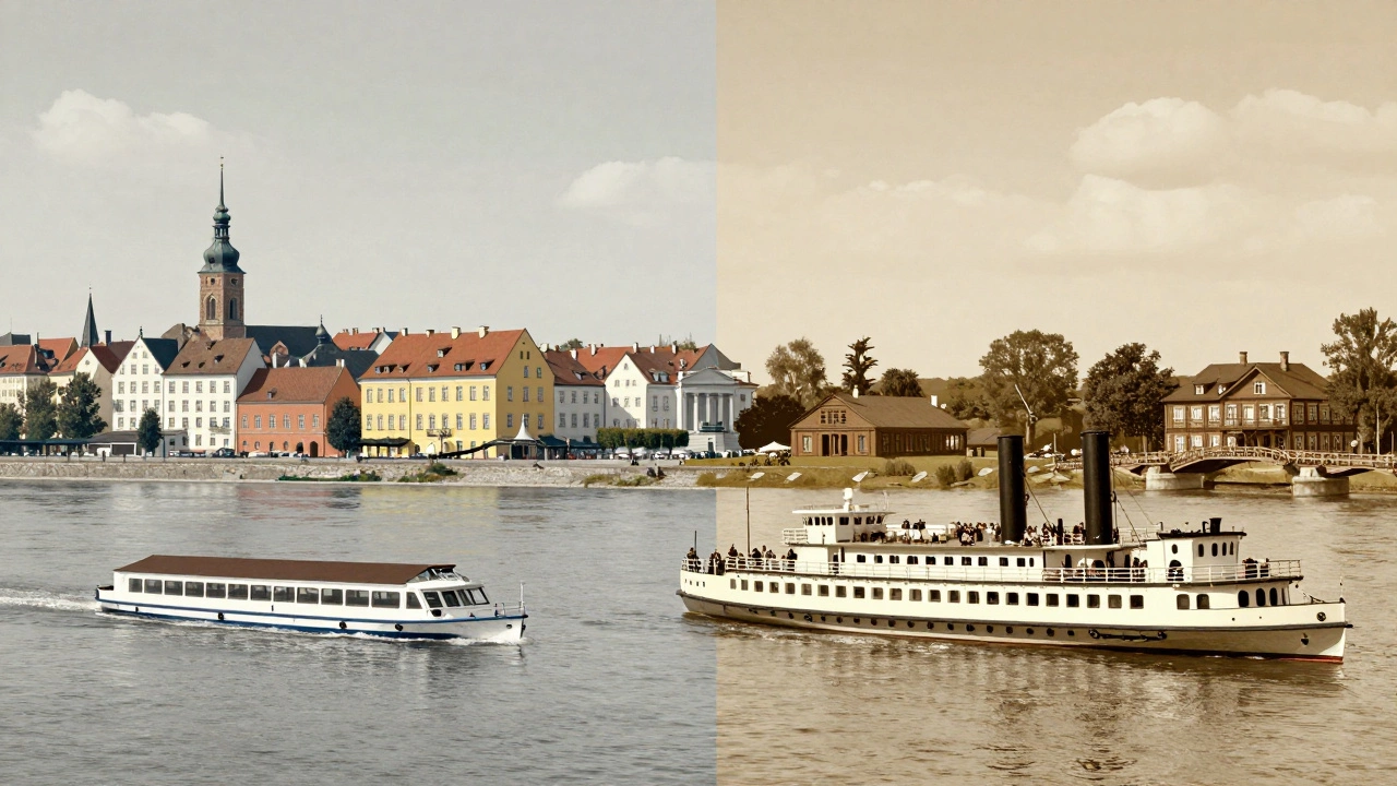 Сравнение европейского и американского речного круиза: замки на Дунае против джазовых клубов и плантаций на Миссисипи.